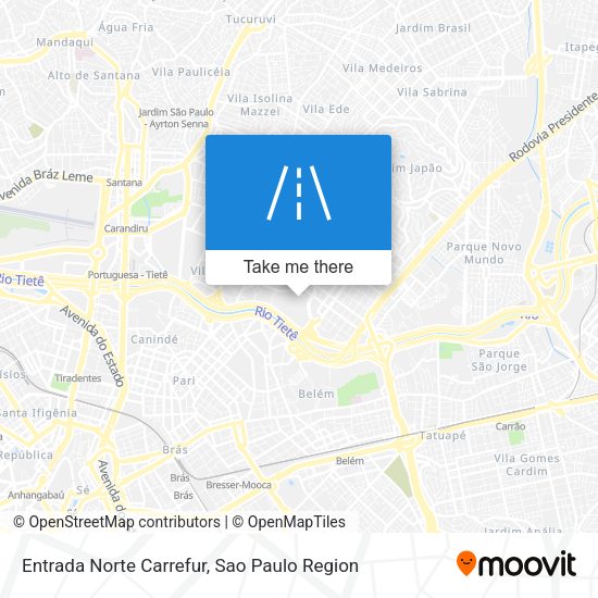 Entrada Norte Carrefur map