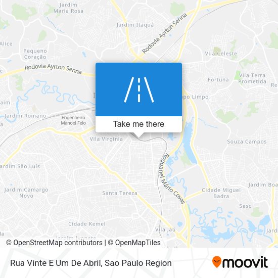 Rua Vinte E Um De Abril map