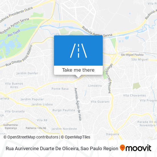 Mapa Rua Aurivercine Duarte De Oliceira