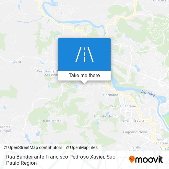 Rua Bandeirante Francisco Pedroso Xavier map