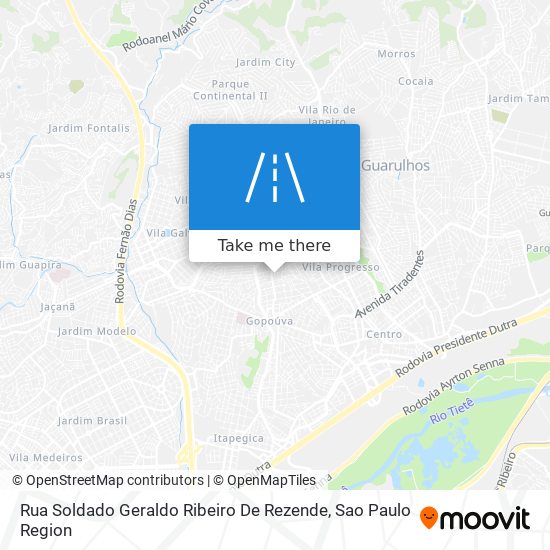 Mapa Rua Soldado Geraldo Ribeiro De Rezende