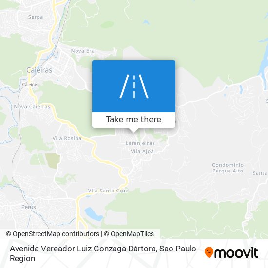 Mapa Avenida Vereador Luiz Gonzaga Dártora