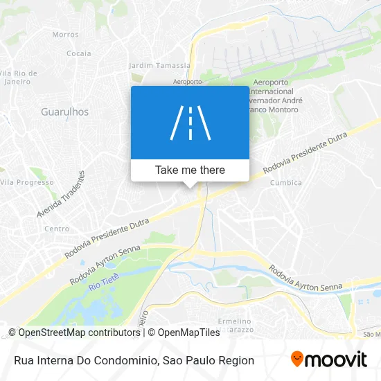 Rua Interna Do Condominio map