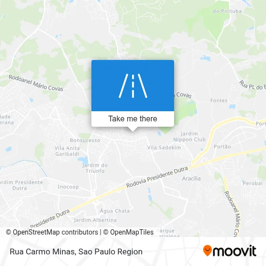 Rua Carmo Minas map