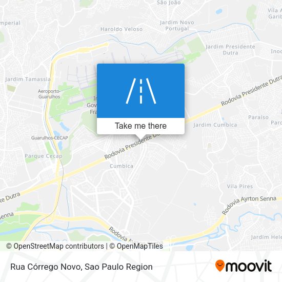 Rua Córrego Novo map