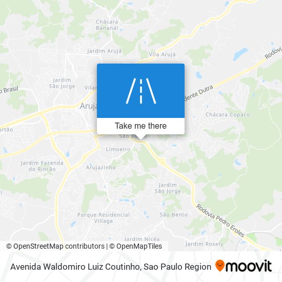 Mapa Avenida Waldomiro Luiz Coutinho