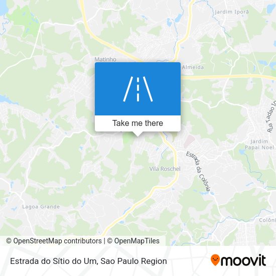 Estrada do Sítio do Um map