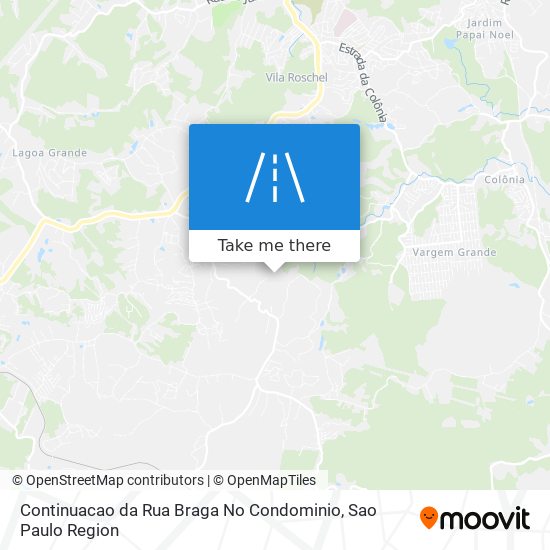 Mapa Continuacao da Rua Braga No Condominio