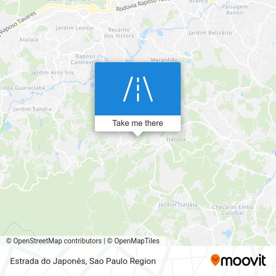 Estrada do Japonês map