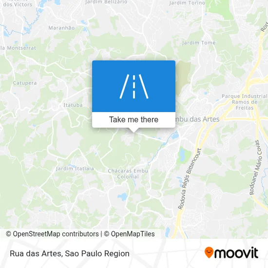 Rua das Artes map