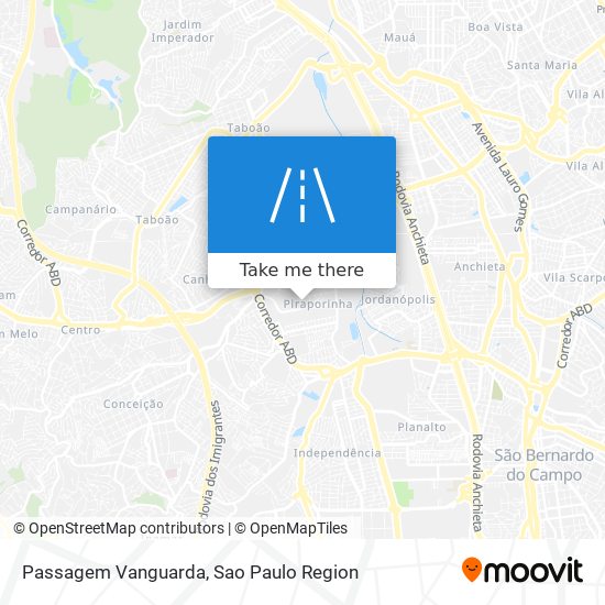 Passagem Vanguarda map