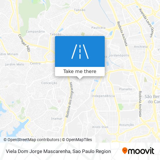 Mapa Viela Dom Jorge Mascarenha