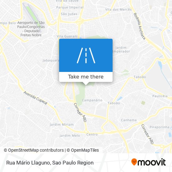 Mapa Rua Mário Llaguno