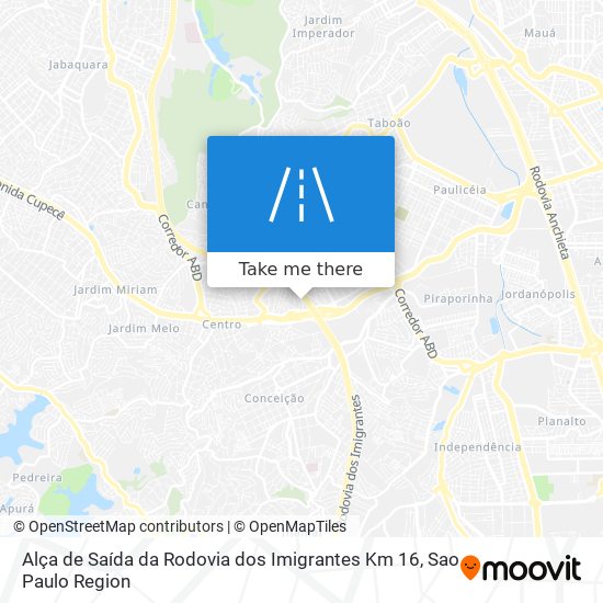 Alça de Saída da Rodovia dos Imigrantes Km 16 map