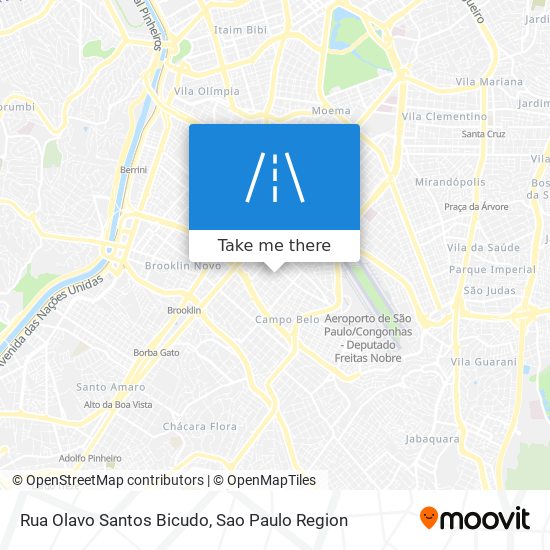 Mapa Rua Olavo Santos Bicudo