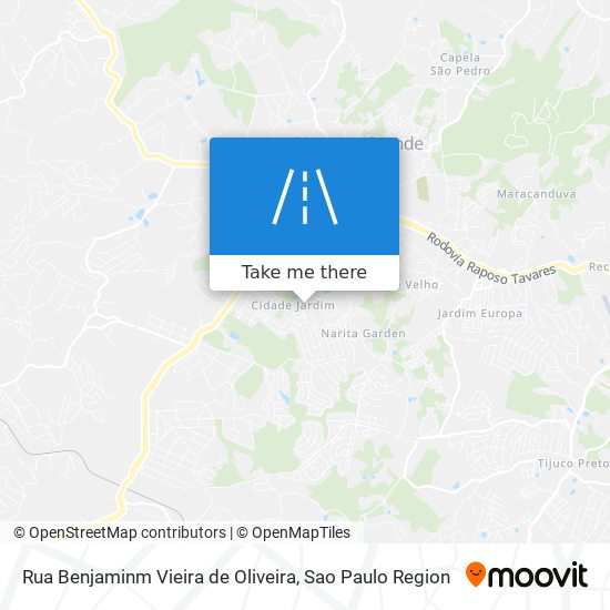 Rua Benjaminm Vieira de Oliveira map