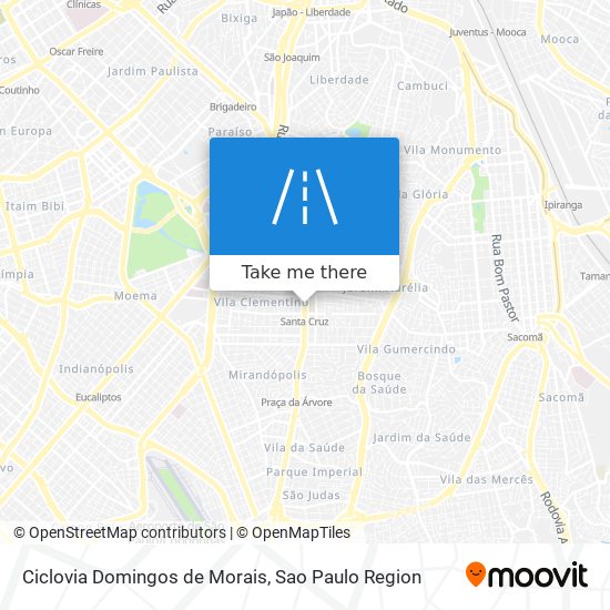 Ciclovia Domingos de Morais map