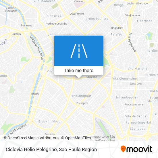 Ciclovia Hélio Pelegrino map