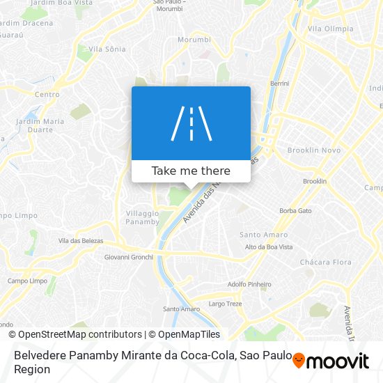 Mapa Belvedere Panamby Mirante da Coca-Cola