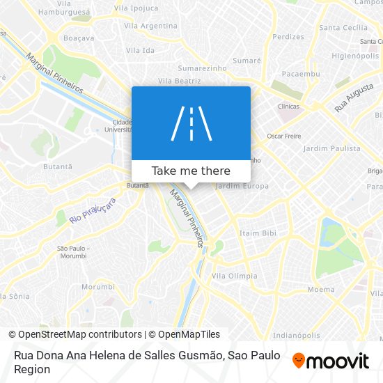Rua Dona Ana Helena de Salles Gusmão map