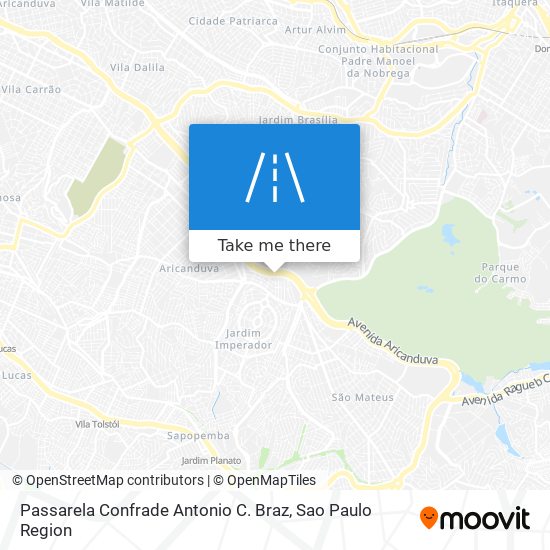 Passarela Confrade Antonio C. Braz map