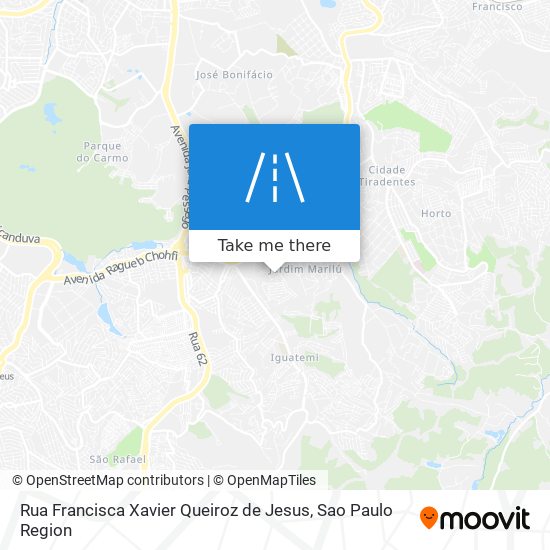 Mapa Rua Francisca Xavier Queiroz de Jesus