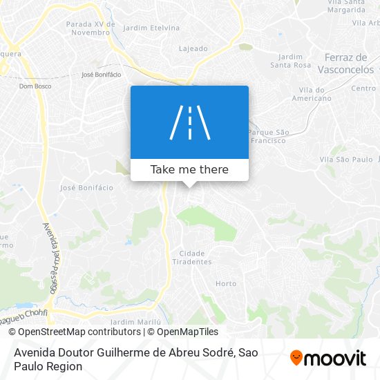 Mapa Avenida Doutor Guilherme de Abreu Sodré