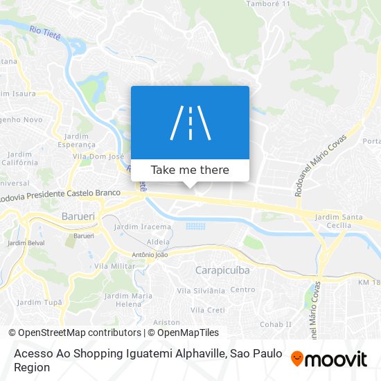 Mapa Acesso Ao Shopping Iguatemi Alphaville