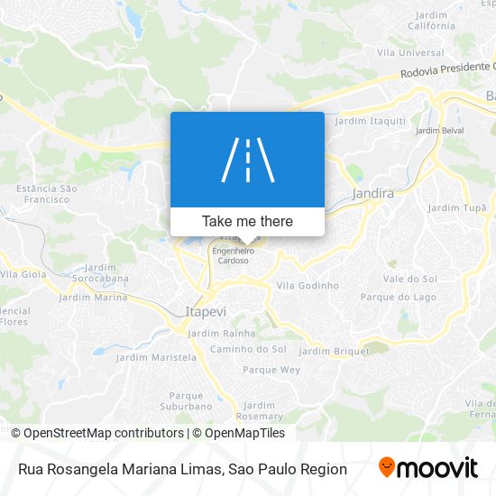 Mapa Rua Rosangela Mariana Limas