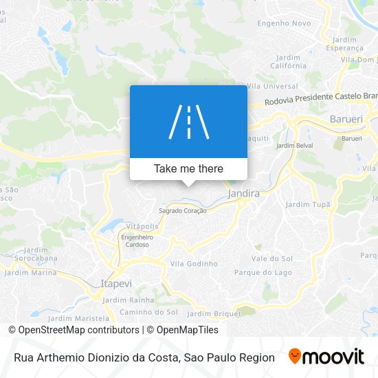 Rua Arthemio Dionizio da Costa map