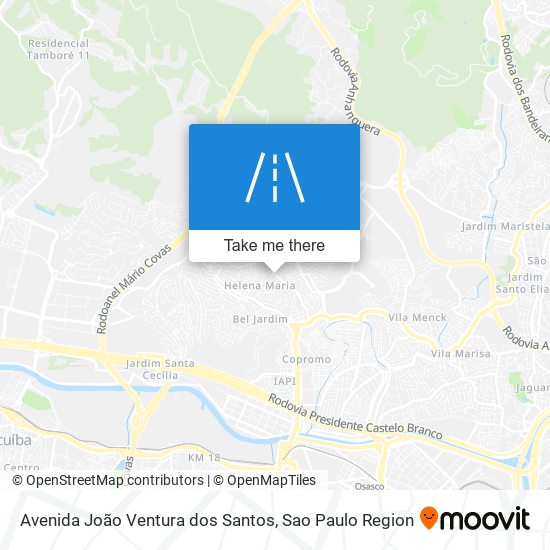 Mapa Avenida João Ventura dos Santos