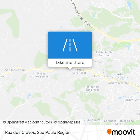 Rua dos Cravos map