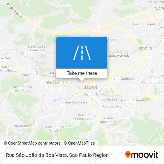 Rua São João da Boa Vista map