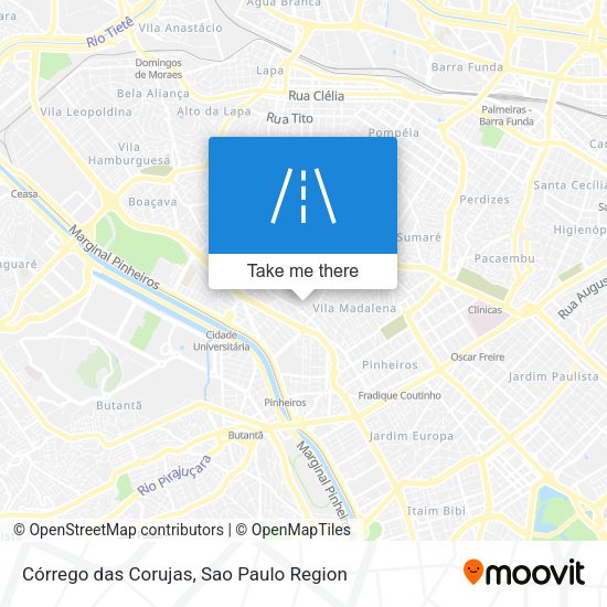 Córrego das Corujas map