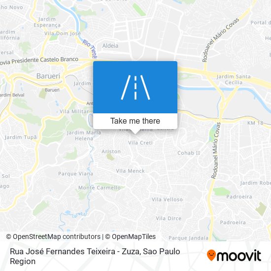 Mapa Rua José Fernandes Teixeira - Zuza