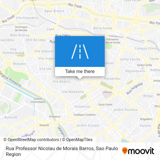 Rua Professor Nicolau de Morais Barros map