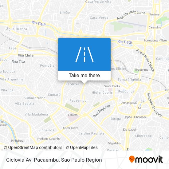 Ciclovia Av. Pacaembu map