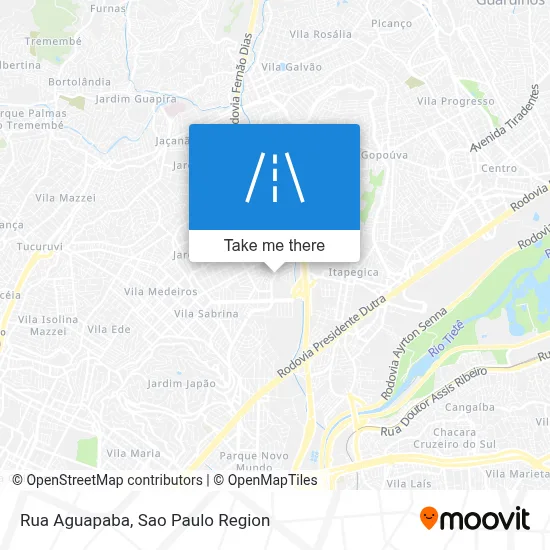 Rua Aguapaba map