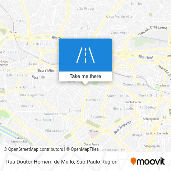 Rua Doutor Homem de Mello map