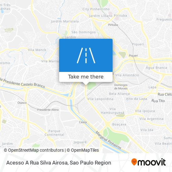 Mapa Acesso A Rua Silva Airosa