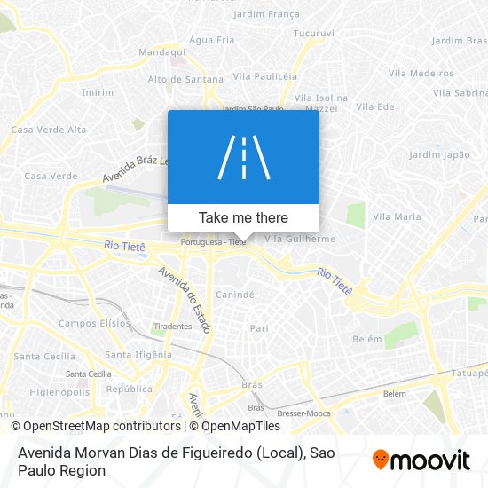 Mapa Avenida Morvan Dias de Figueiredo (Local)