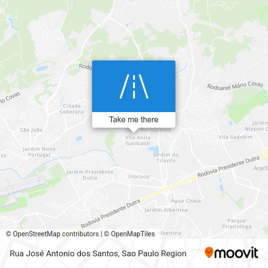 Rua José Antonio dos Santos map