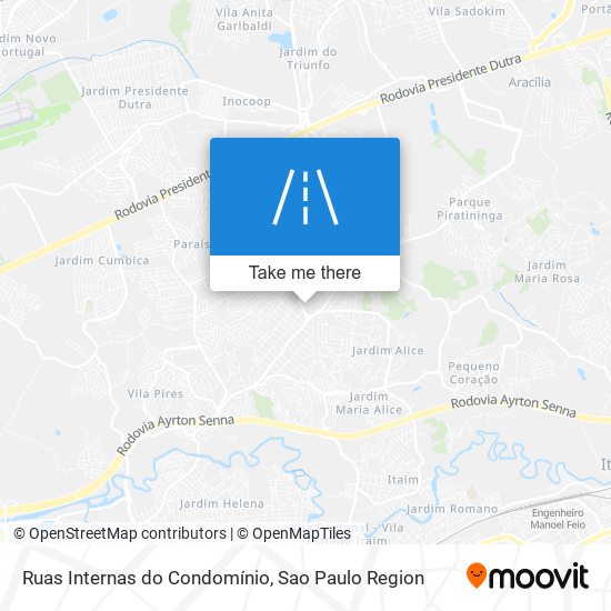 Ruas Internas do Condomínio map