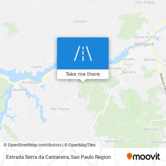 Estrada Serra da Cantareira map