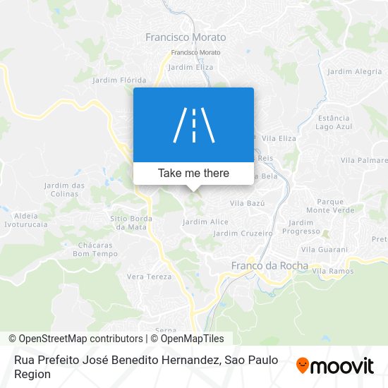 Rua Prefeito José Benedito Hernandez map