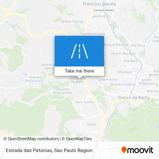Estrada das Petúnias map