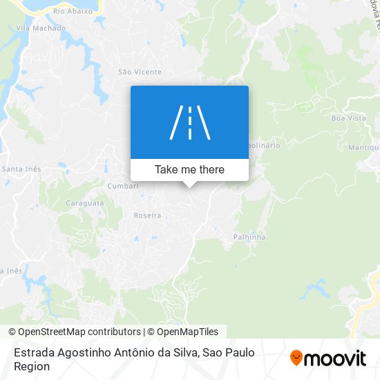 Mapa Estrada Agostinho Antônio da Silva