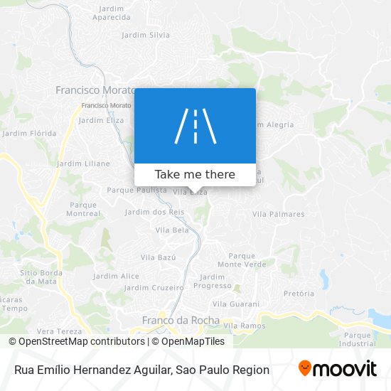 Mapa Rua Emílio Hernandez Aguilar