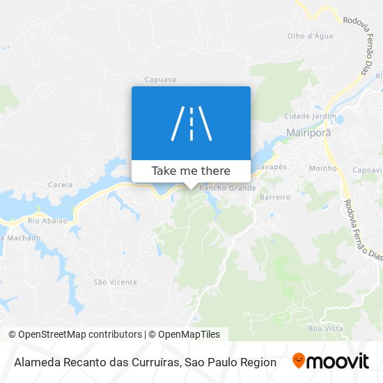 Alameda Recanto das Curruíras map