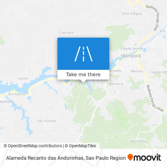 Alameda Recanto das Andorinhas map